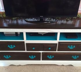 turning an old dresser into a media console, painted furniture, repurposing upcycling