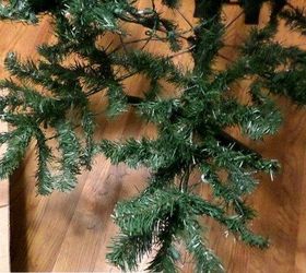 cheap christmas tree hack for bent and dented branches