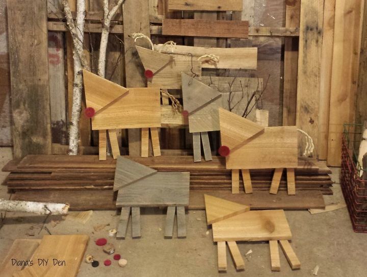 rustic reindeer, christmas decorations, diy, seasonal holiday decor, woodworking projects