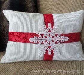 christmas diy pillow cover, christmas decorations, crafts, seasonal holiday decor