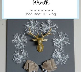 winter holiday canvas wreath diy, christmas decorations, crafts, how to, seasonal holiday decor, wreaths