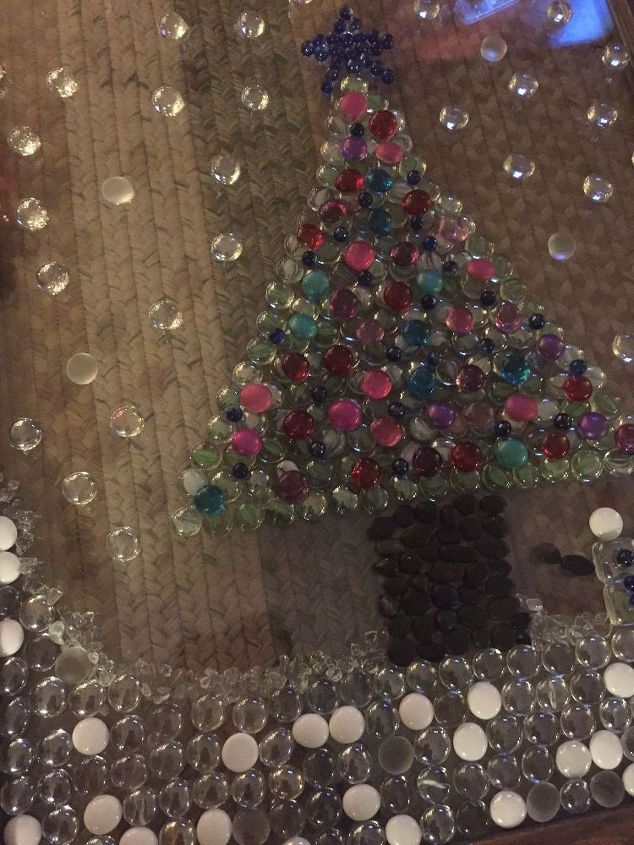 how to repurpose old window for christmas decor, A little close up view