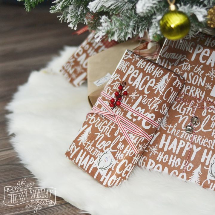 diy no sew faux fur christmas tree skirt, christmas decorations, crafts, seasonal holiday decor