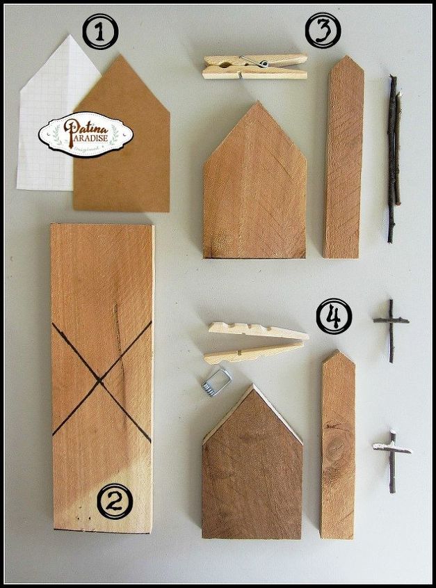 ornamentos rsticos de madeira de paletes para igrejas