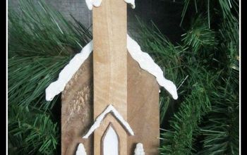 Rustic Pallet Wood Church Ornaments