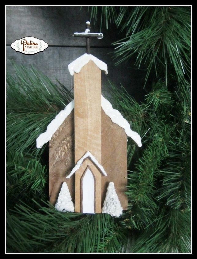 rustic pallet wood church ornaments