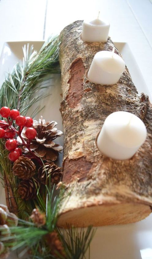 diy birch wood candle holder hometalk diy birch wood candle holder hometalk