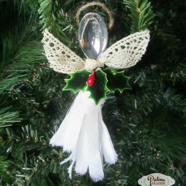 s 16 quick crazy cute ornaments for the busy holiday decorator, christmas decorations, seasonal holiday decor, Plastic Spoon Angels