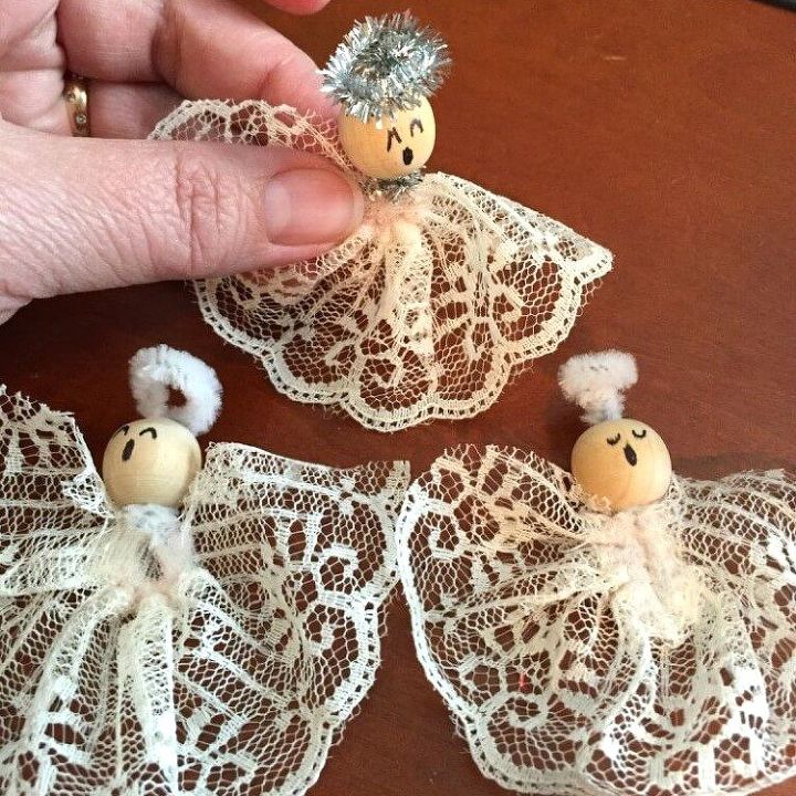 s 16 quick crazy cute ornaments for the busy holiday decorator, christmas decorations, seasonal holiday decor, Lacy Singing Angels