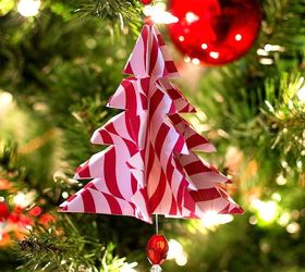 s 16 quick crazy cute ornaments for the busy holiday decorator, christmas decorations, seasonal holiday decor, Folded Paper Tree
