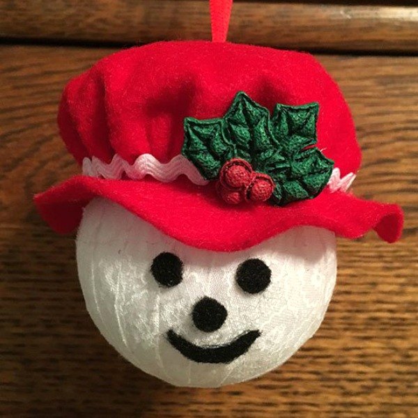 s 16 quick crazy cute ornaments for the busy holiday decorator, christmas decorations, seasonal holiday decor, Fabric Mrs Frosty