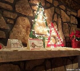 modern and rustic christmas mantel homeforchristmas, christmas decorations, crafts, fireplaces mantels, home decor, seasonal holiday decor, The AFTER photo