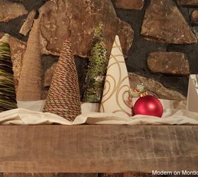 modern and rustic christmas mantel homeforchristmas, christmas decorations, crafts, fireplaces mantels, home decor, seasonal holiday decor