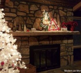 modern and rustic christmas mantel homeforchristmas, christmas decorations, crafts, fireplaces mantels, home decor, seasonal holiday decor