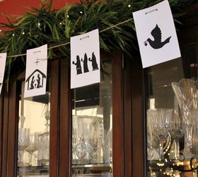nativity banner, christmas decorations, crafts, seasonal holiday decor