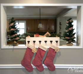 diy wood box stocking holder, christmas decorations, fireplaces mantels, seasonal holiday decor, woodworking projects