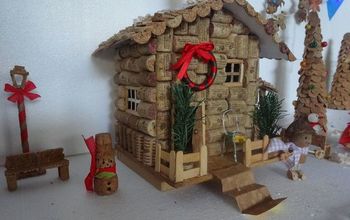 Christmas Village Made of Corks