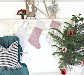 thrift shirt christmas stockings, christmas decorations, repurposing upcycling, seasonal holiday decor