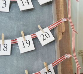 simple chalkboard advent calendar, christmas decorations, crafts, seasonal holiday decor