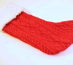 christmas stockings made from old sweaters, christmas decorations, crafts, repurposing upcycling, seasonal holiday decor