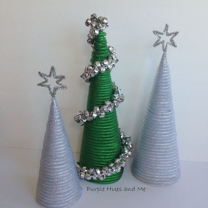 dollar tree mesh tube christmas trees, christmas decorations, crafts, how to, seasonal holiday decor