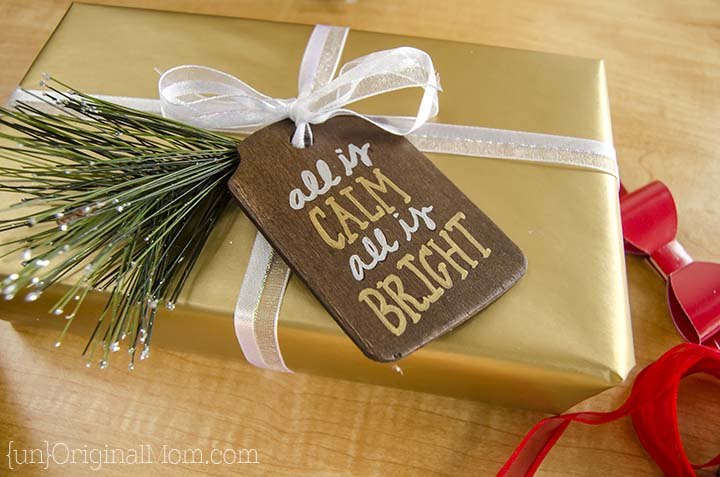 rustic stained wood holiday gift tags, christmas decorations, crafts, seasonal holiday decor