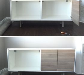 ikea sektion hack tv console, diy, woodworking projects