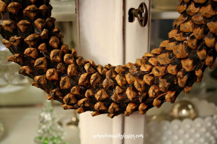 a pine cone bract wreath by somewhat quirky design