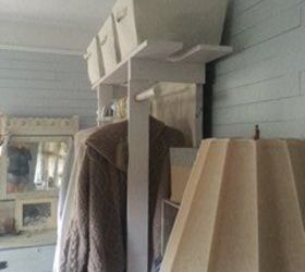 free standing closet made with an old door