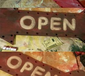 how to make a faux vintage arrow light sign, diy, woodworking projects