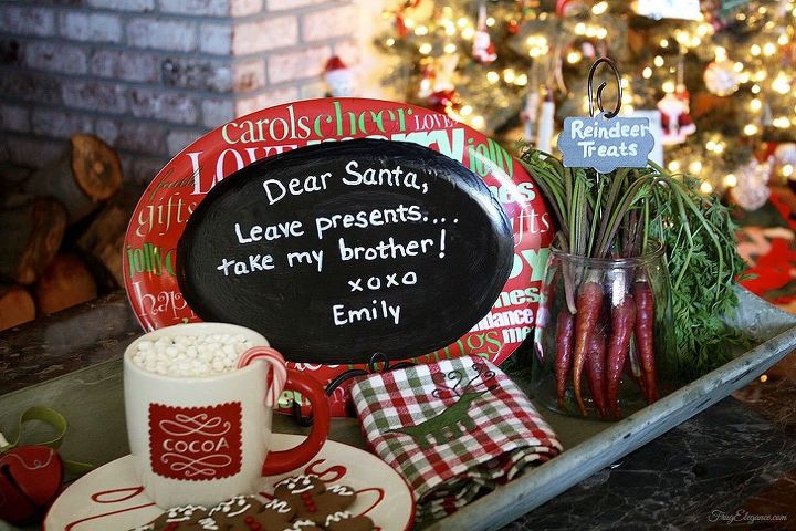 santa s cookie tray, chalkboard paint, christmas decorations, crafts, seasonal holiday decor
