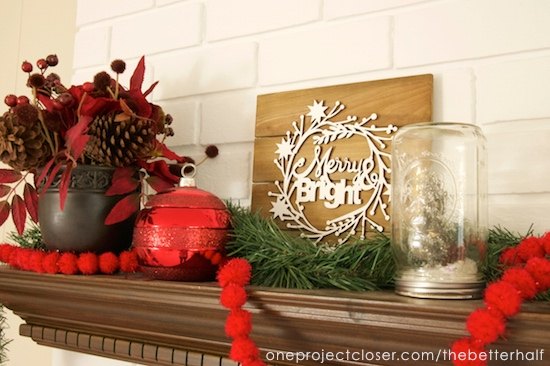 joy embroidery hoop ornaments christmas mantel, christmas decorations, crafts, fireplaces mantels, seasonal holiday decor