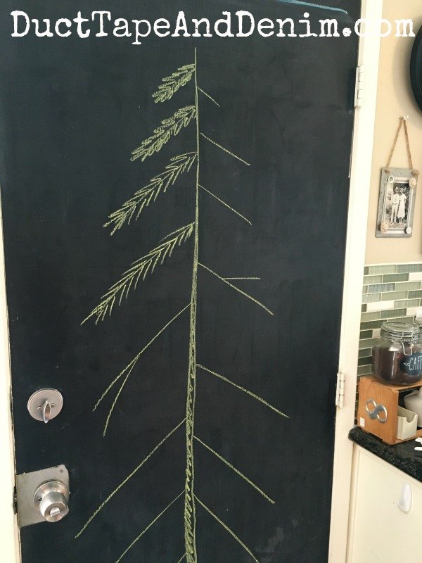 chalkboard christmas tree door, christmas decorations, seasonal holiday decor