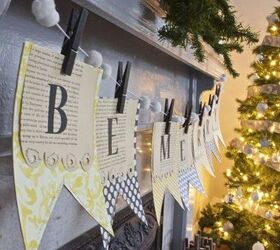 diy christmas be merry mantel banner, christmas decorations, crafts, fireplaces mantels, seasonal holiday decor