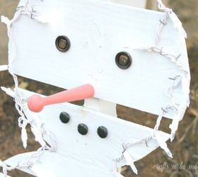 how to make a wood pallet snowman, christmas decorations, how to, pallet, seasonal holiday decor, woodworking projects