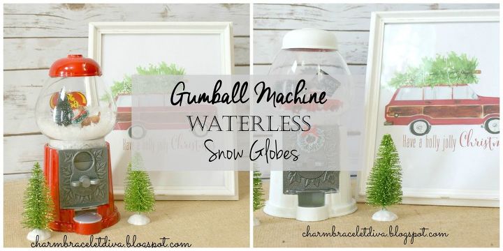 diy gumball machine waterless snow globes