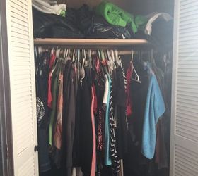 q the smallest of small closets, closet, organizing, storage ideas