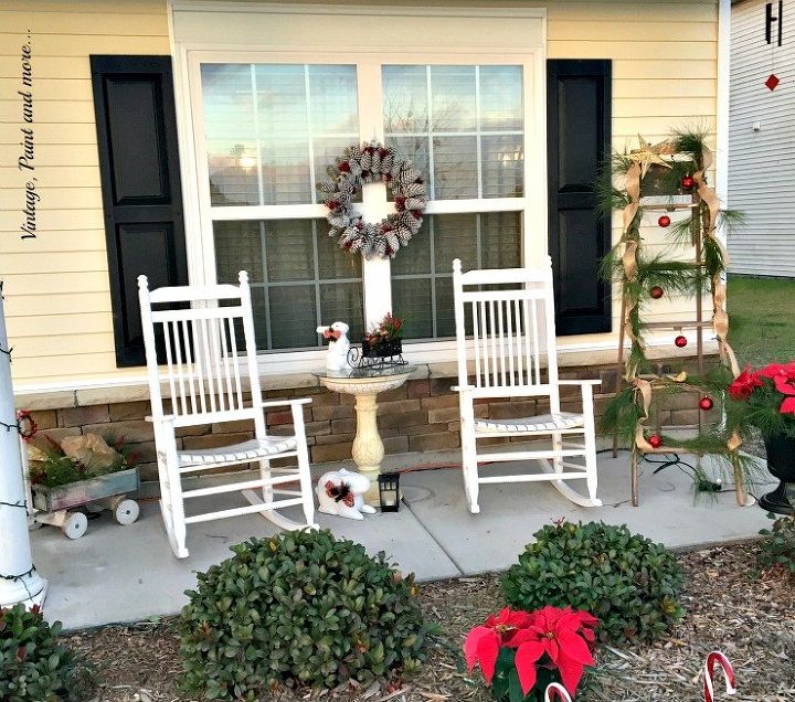 navidad en el porche delantero