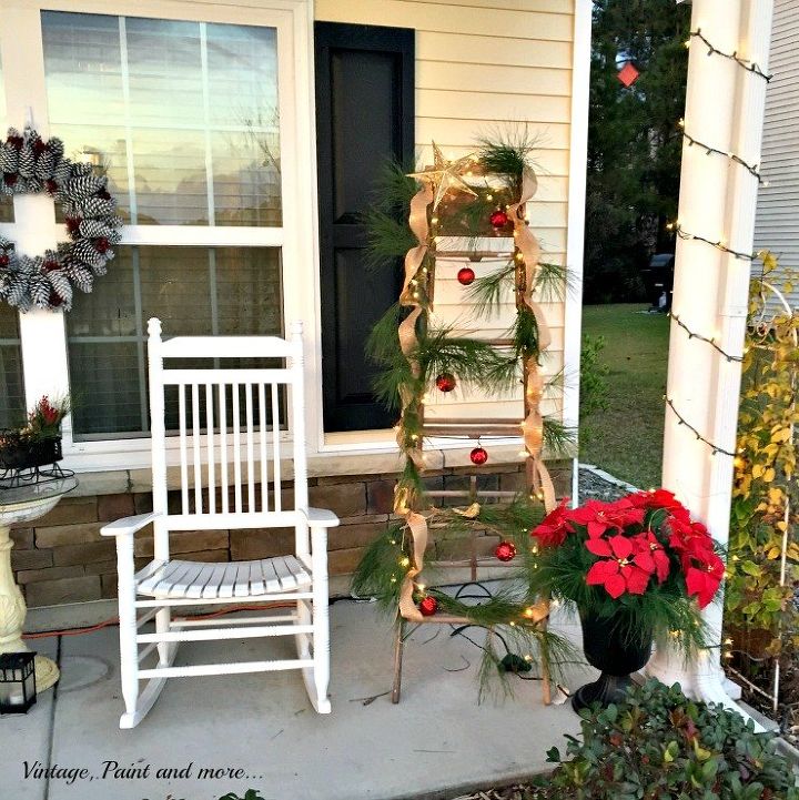 navidad en el porche delantero