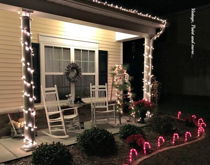 navidad en el porche delantero