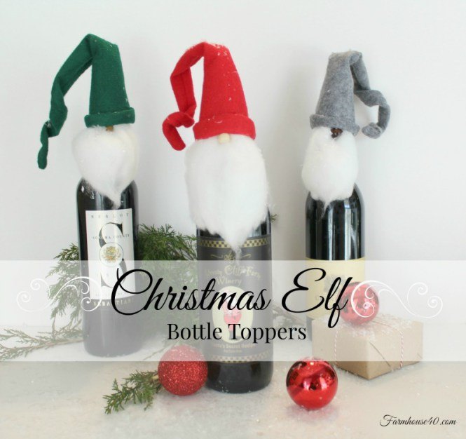 inicio para la navidad elf bottle toppers