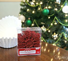 coffee filter snowflake ornaments super inexpensive christmas decor, christmas decorations, crafts, seasonal holiday decor