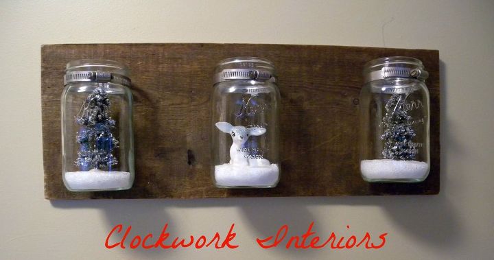 diy mason jar wall sconce, christmas decorations, crafts, mason jars, seasonal holiday decor, wall decor