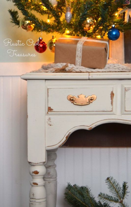 old sewing table and christmas time, painted furniture