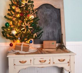 old sewing table and christmas time, painted furniture