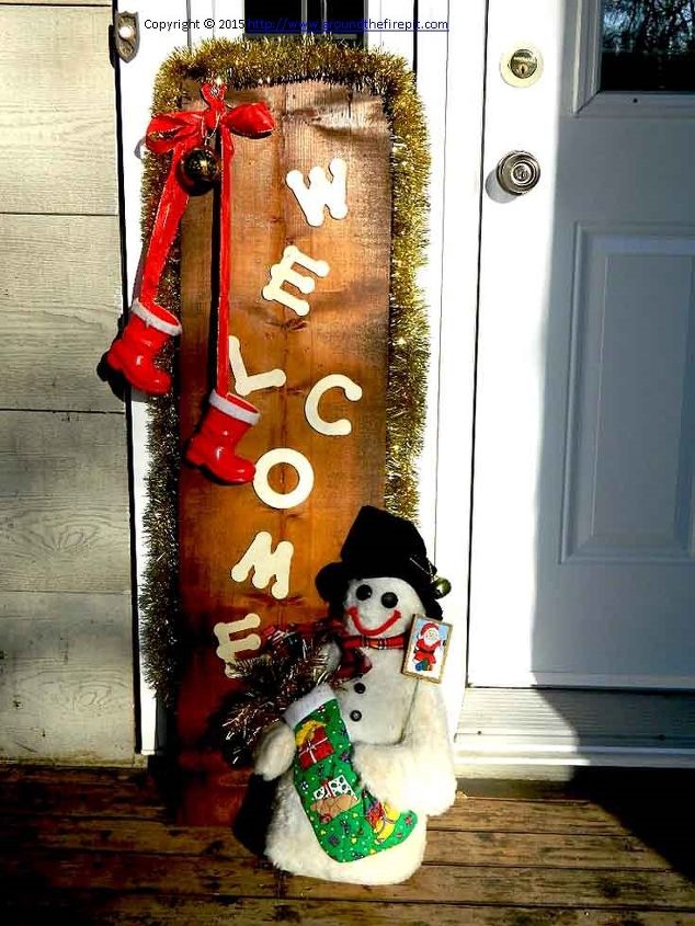 shabby chic welcome sign, crafts, seasonal holiday decor, shabby chic