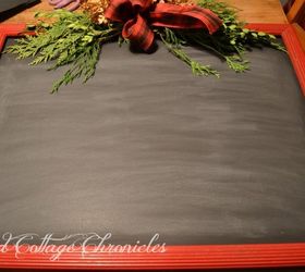 diy christmas chalkboard sign, chalkboard paint, christmas decorations, crafts, seasonal holiday decor