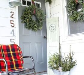 merry bright christmas door, christmas decorations, repurposing upcycling, seasonal holiday decor