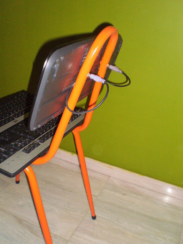 upcycled computer keyboard chair, repurposing upcycling