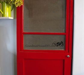 repurpose how to build a red screen door out of an old window, doors, how to, repurposing upcycling, woodworking projects
